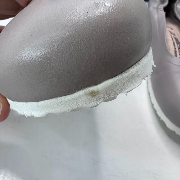 Birkenstock Celina Leather Slip On Grey 1004671 Women’s 5/EU 36 NWB FLAW Regular - Picture 11 of 13